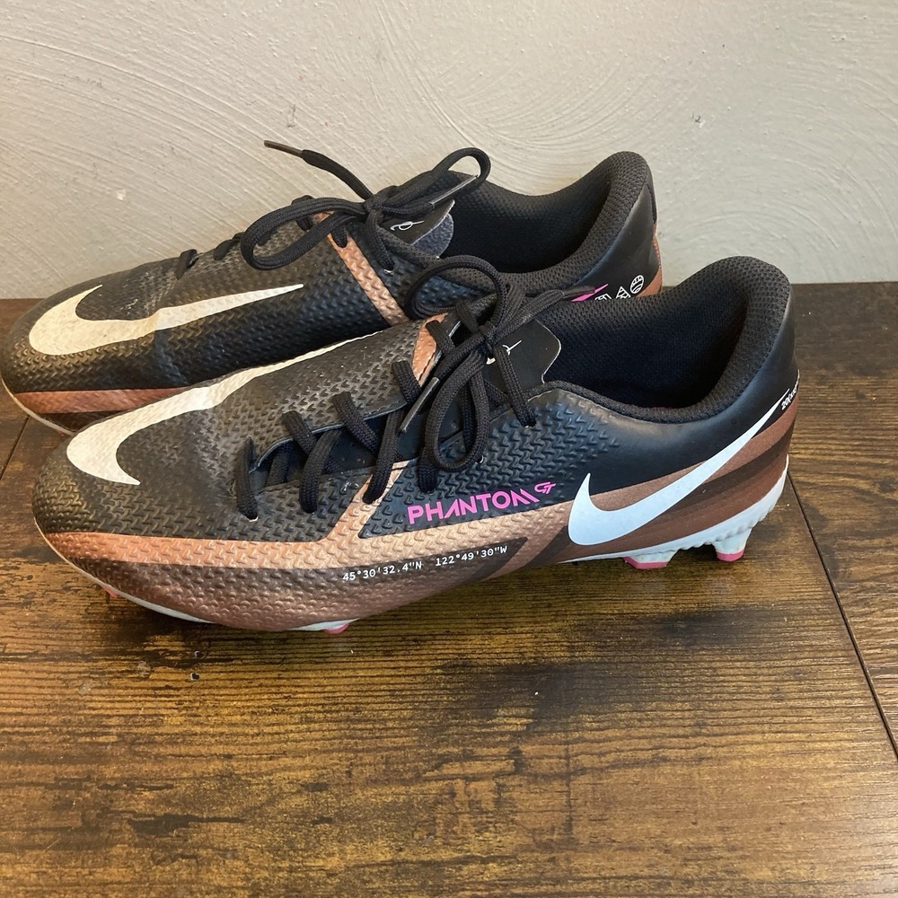 Nike Phantom GT2 Club FG MG Soccer Cleats DR6056 810 Youth 6Y Black Copper Pink